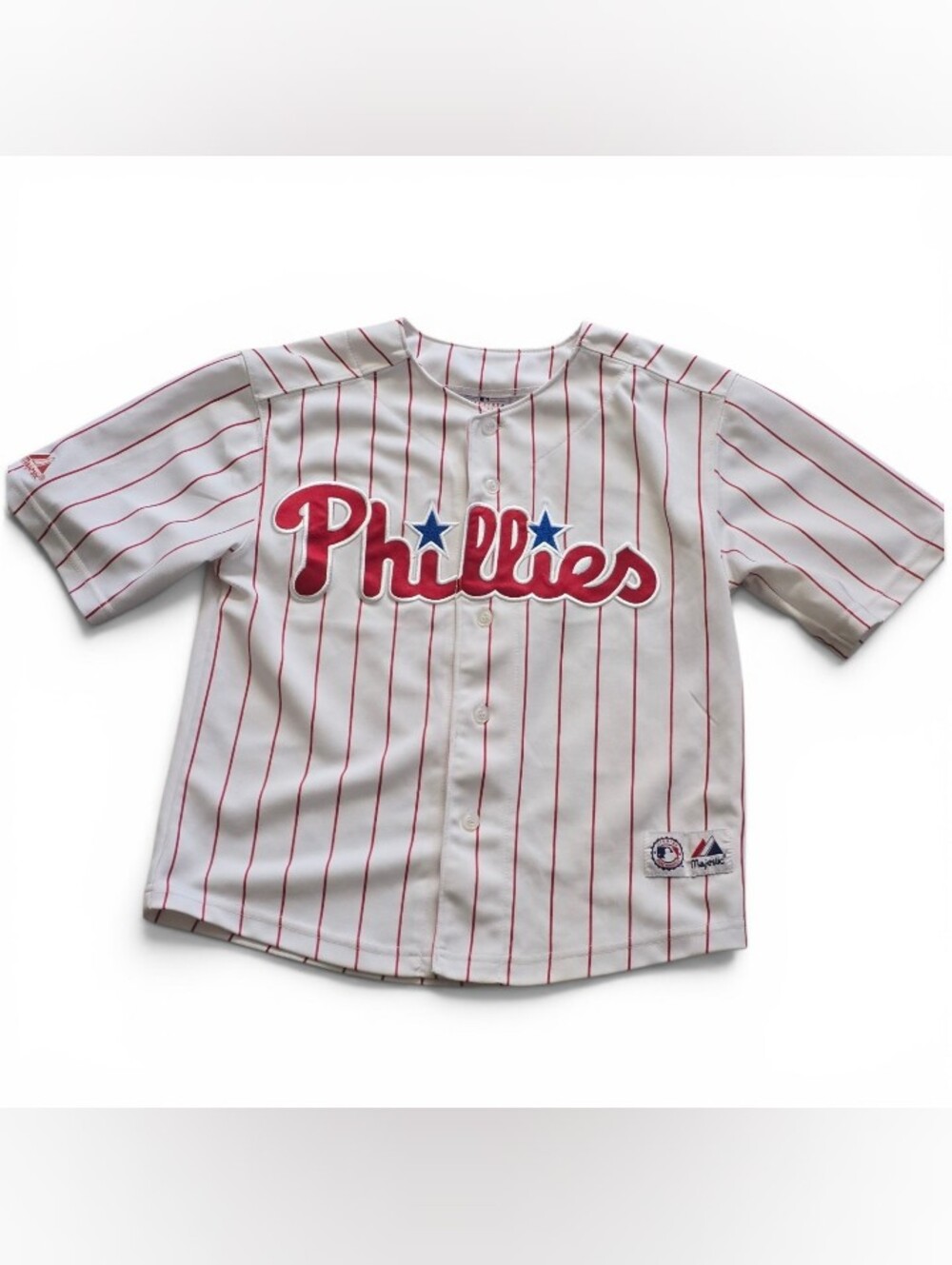Phillies Youth White & Red Pinstripe Baseball Jersey HOWARD